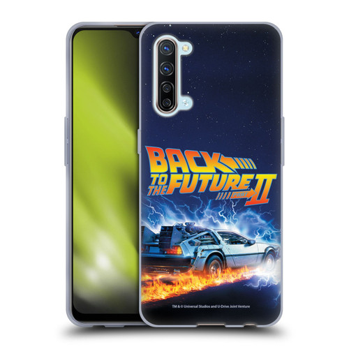 Back to the Future II Key Art Time Machine Car Soft Gel Case for OPPO Find X2 Lite 5G