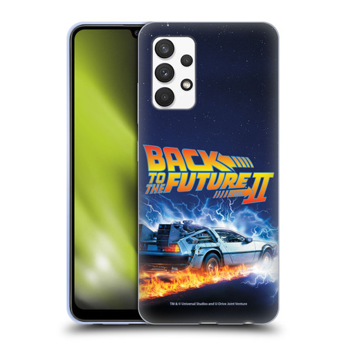 Back to the Future II Key Art Time Machine Car Soft Gel Case for Samsung Galaxy A32 (2021)