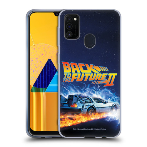 Back to the Future II Key Art Time Machine Car Soft Gel Case for Samsung Galaxy M30s (2019)/M21 (2020)