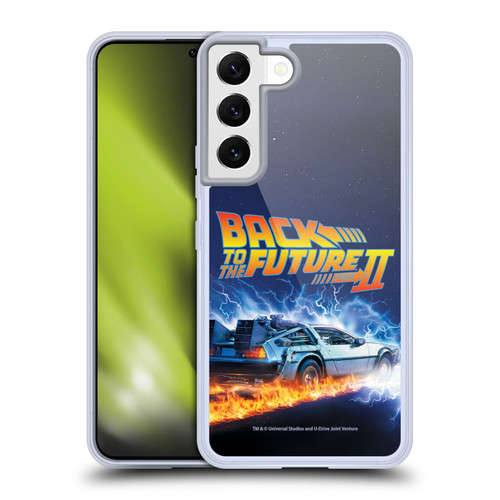 Back to the Future II Key Art Time Machine Car Soft Gel Case for Samsung Galaxy S22 5G