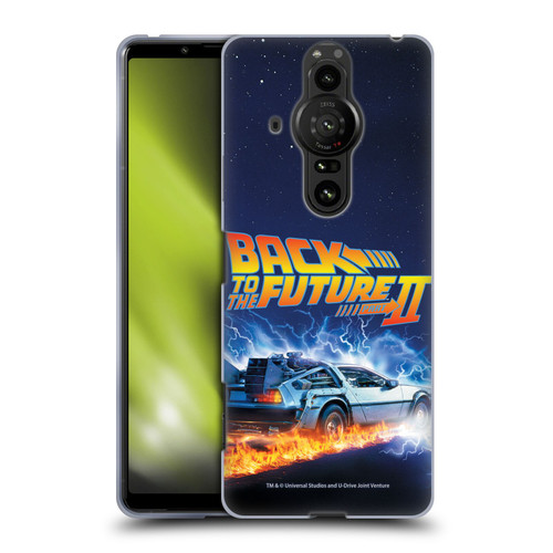 Back to the Future II Key Art Time Machine Car Soft Gel Case for Sony Xperia Pro-I