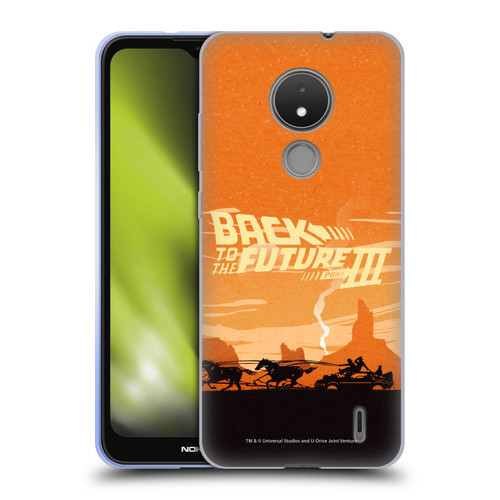 Back to the Future Movie III Car Silhouettes Desert Soft Gel Case for Nokia C21