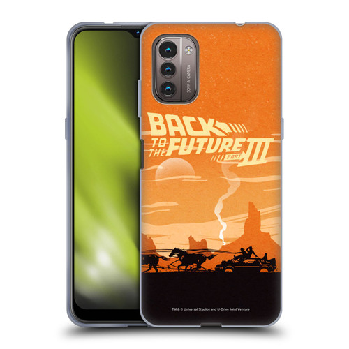 Back to the Future Movie III Car Silhouettes Desert Soft Gel Case for Nokia G11 / G21