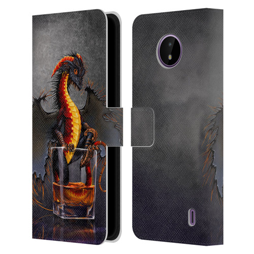 Stanley Morrison Dragons Black Pirate Drink Leather Book Wallet Case Cover For Nokia C10 / C20
