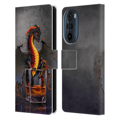 Stanley Morrison Dragons Black Pirate Drink Leather Book Wallet Case Cover For Motorola Edge 30