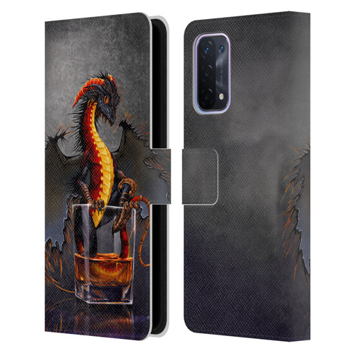 Stanley Morrison Dragons Black Pirate Drink Leather Book Wallet Case Cover For OPPO A54 5G