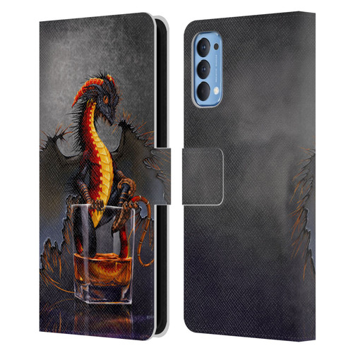 Stanley Morrison Dragons Black Pirate Drink Leather Book Wallet Case Cover For OPPO Reno 4 5G