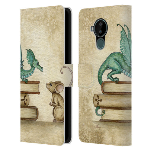 Amy Brown Folklore Curious Encounter Leather Book Wallet Case Cover For Nokia C30