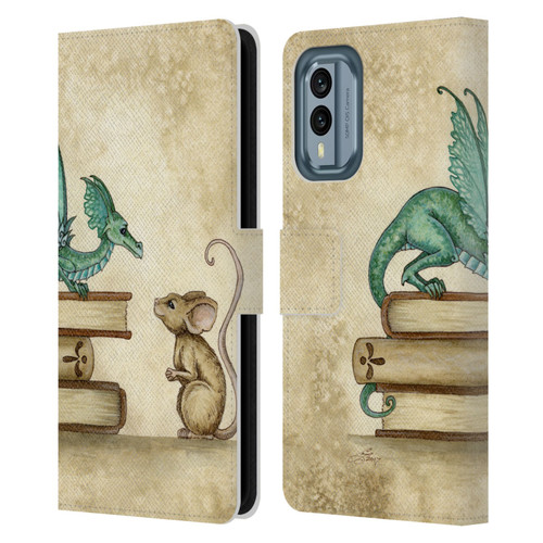 Amy Brown Folklore Curious Encounter Leather Book Wallet Case Cover For Nokia X30