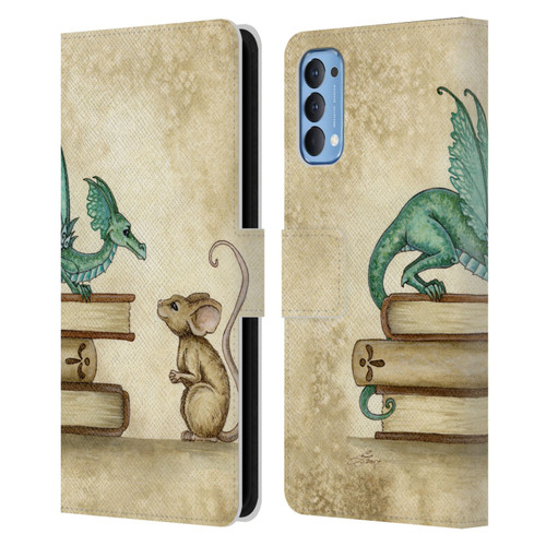 Amy Brown Folklore Curious Encounter Leather Book Wallet Case Cover For OPPO Reno 4 5G