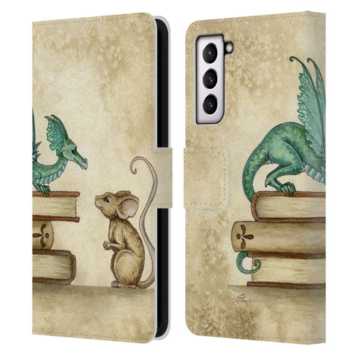 Amy Brown Folklore Curious Encounter Leather Book Wallet Case Cover For Samsung Galaxy S21 FE 5G