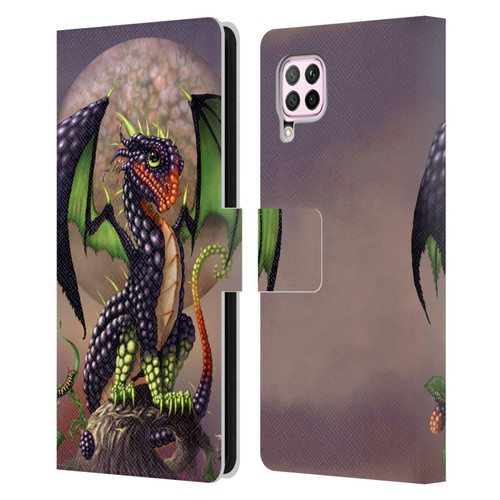 Stanley Morrison Dragons 3 Berry Garden Leather Book Wallet Case Cover For Huawei Nova 6 SE / P40 Lite