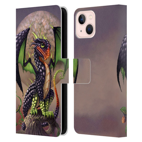 Stanley Morrison Dragons 3 Berry Garden Leather Book Wallet Case Cover For Apple iPhone 13