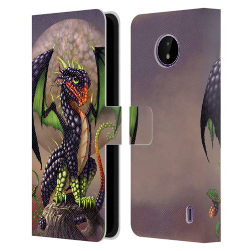 Stanley Morrison Dragons 3 Berry Garden Leather Book Wallet Case Cover For Nokia C10 / C20