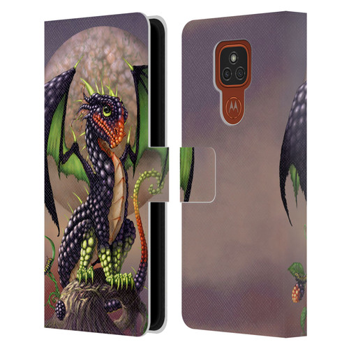 Stanley Morrison Dragons 3 Berry Garden Leather Book Wallet Case Cover For Motorola Moto E7 Plus