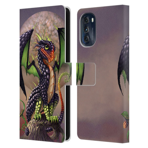 Stanley Morrison Dragons 3 Berry Garden Leather Book Wallet Case Cover For Motorola Moto G (2022)