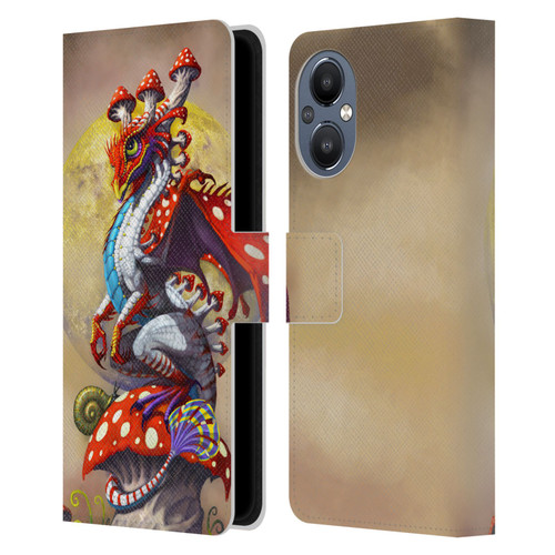 Stanley Morrison Dragons 3 Mushroom Garden Leather Book Wallet Case Cover For OnePlus Nord N20 5G
