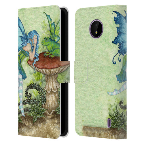 Amy Brown Pixies Frog Gossip Leather Book Wallet Case Cover For Nokia C10 / C20