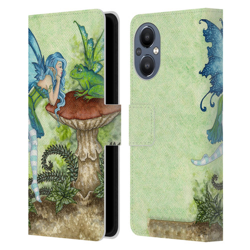 Amy Brown Pixies Frog Gossip Leather Book Wallet Case Cover For OnePlus Nord N20 5G