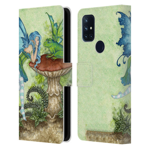 Amy Brown Pixies Frog Gossip Leather Book Wallet Case Cover For OnePlus Nord N10 5G