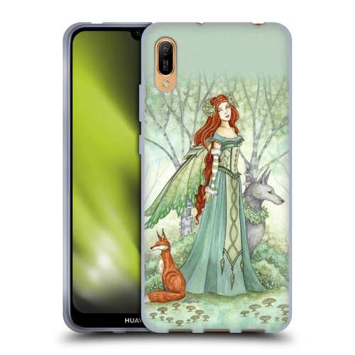 Amy Brown Magical Fairies Woodland Fairy With Fox & Wolf Soft Gel Case for Huawei Y6 Pro (2019)