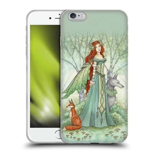 Amy Brown Magical Fairies Woodland Fairy With Fox & Wolf Soft Gel Case for Apple iPhone 6 Plus / iPhone 6s Plus