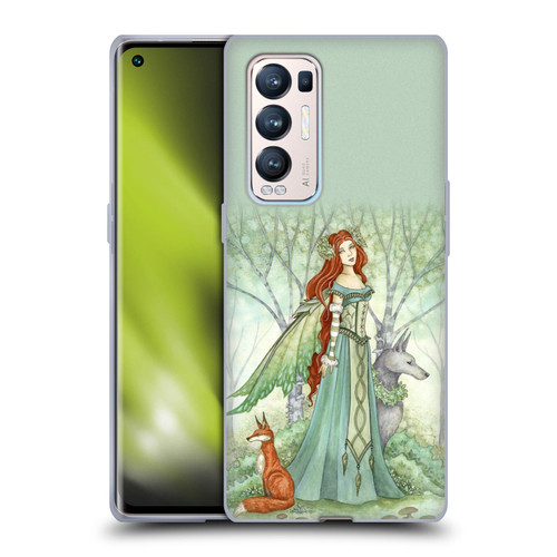 Amy Brown Magical Fairies Woodland Fairy With Fox & Wolf Soft Gel Case for OPPO Find X3 Neo / Reno5 Pro+ 5G