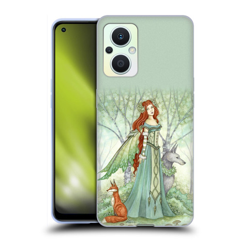 Amy Brown Magical Fairies Woodland Fairy With Fox & Wolf Soft Gel Case for OPPO Reno8 Lite