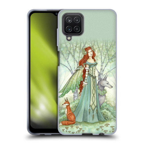 Amy Brown Magical Fairies Woodland Fairy With Fox & Wolf Soft Gel Case for Samsung Galaxy A12 (2020)