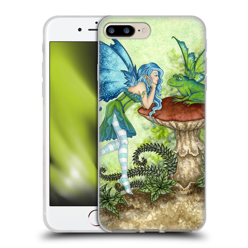 Amy Brown Pixies Frog Gossip Soft Gel Case for Apple iPhone 7 Plus / 8 Plus & MagSafe