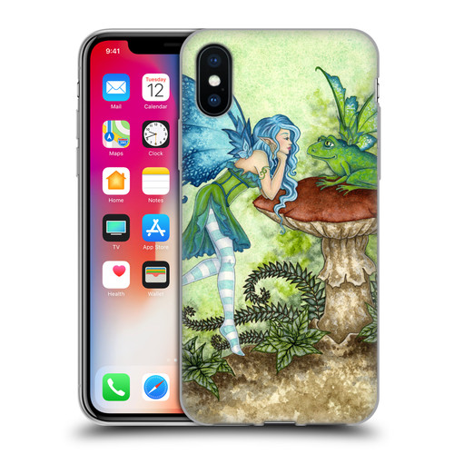 Amy Brown Pixies Frog Gossip Soft Gel Case for Apple iPhone X / iPhone XS