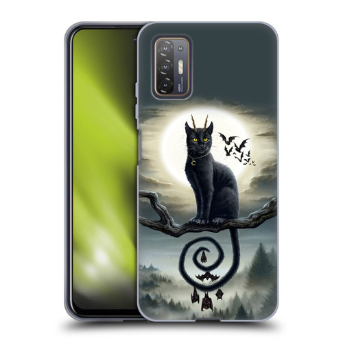 Sarah Richter Animals Gothic Black Cat & Bats Soft Gel Case for HTC Desire 21 Pro 5G