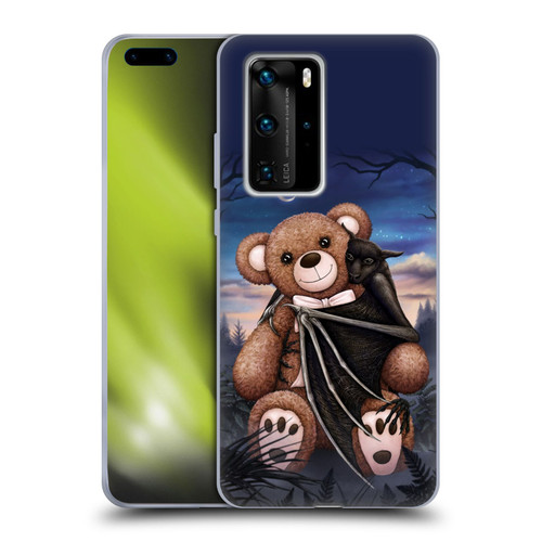 Sarah Richter Animals Bat Cuddling A Toy Bear Soft Gel Case for Huawei P40 Pro / P40 Pro Plus 5G