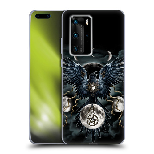 Sarah Richter Animals Gothic Black Raven Soft Gel Case for Huawei P40 Pro / P40 Pro Plus 5G