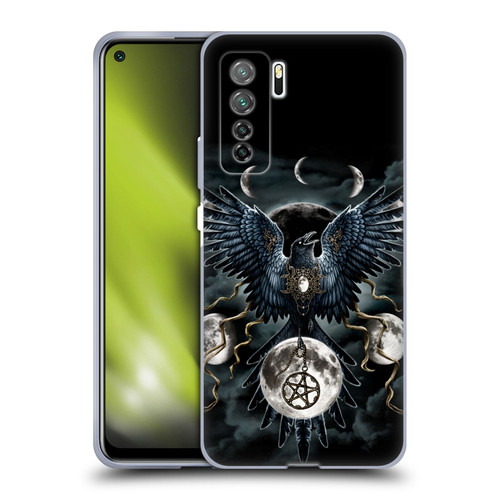 Sarah Richter Animals Gothic Black Raven Soft Gel Case for Huawei Nova 7 SE/P40 Lite 5G