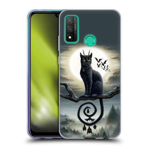 Sarah Richter Animals Gothic Black Cat & Bats Soft Gel Case for Huawei P Smart (2020)