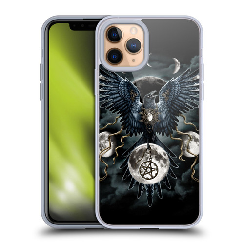 Sarah Richter Animals Gothic Black Raven Soft Gel Case for Apple iPhone 11 Pro