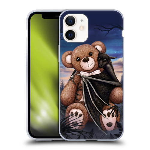 Sarah Richter Animals Bat Cuddling A Toy Bear Soft Gel Case for Apple iPhone 12 Mini