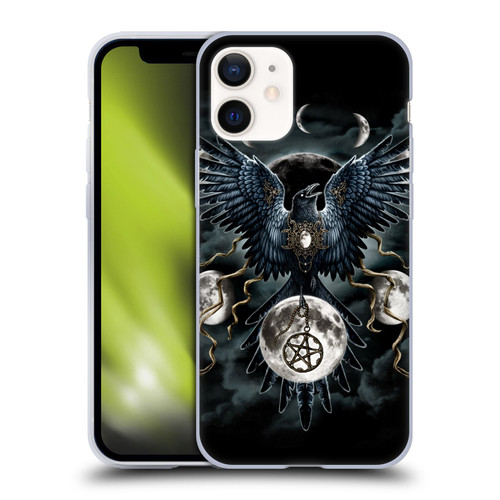 Sarah Richter Animals Gothic Black Raven Soft Gel Case for Apple iPhone 12 Mini