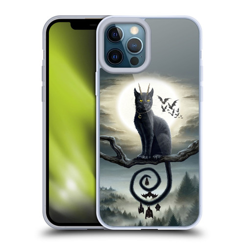 Sarah Richter Animals Gothic Black Cat & Bats Soft Gel Case for Apple iPhone 12 Pro Max