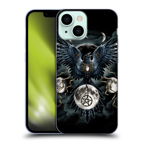 Sarah Richter Animals Gothic Black Raven Soft Gel Case for Apple iPhone 13 Mini