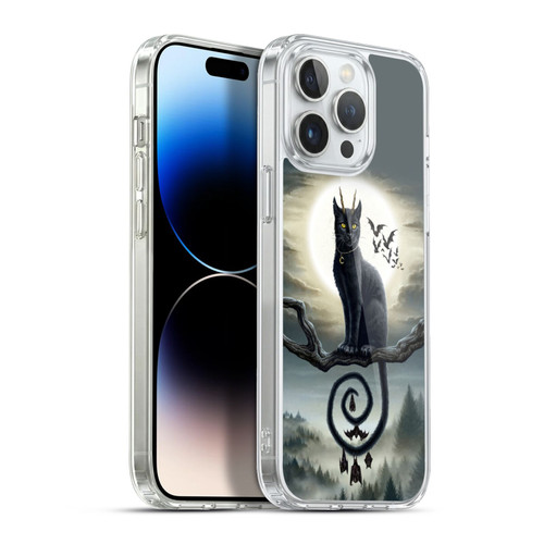 Sarah Richter Animals Gothic Black Cat & Bats Soft Gel Case for Apple iPhone 13 Pro Max