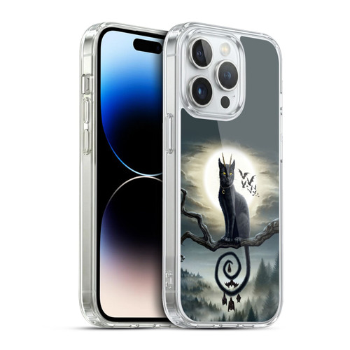 Sarah Richter Animals Gothic Black Cat & Bats Soft Gel Case for Apple iPhone 13 Pro