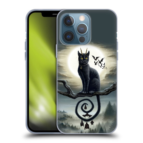 Sarah Richter Animals Gothic Black Cat & Bats Soft Gel Case for Apple iPhone 13 Pro