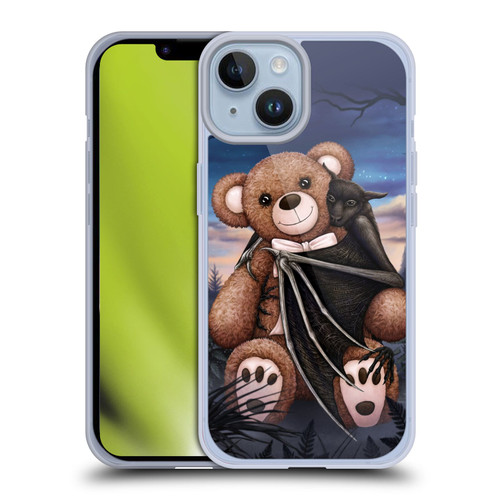 Sarah Richter Animals Bat Cuddling A Toy Bear Soft Gel Case for Apple iPhone 14