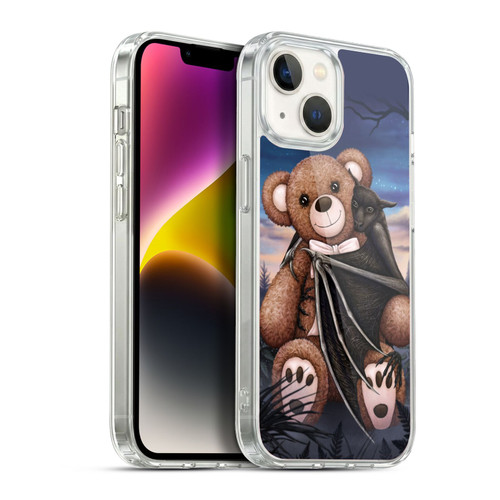 Sarah Richter Animals Bat Cuddling A Toy Bear Soft Gel Case for Apple iPhone 14