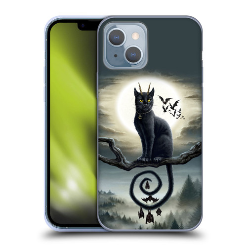 Sarah Richter Animals Gothic Black Cat & Bats Soft Gel Case for Apple iPhone 14