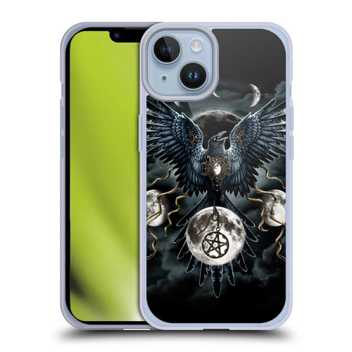 Sarah Richter Animals Gothic Black Raven Soft Gel Case for Apple iPhone 14