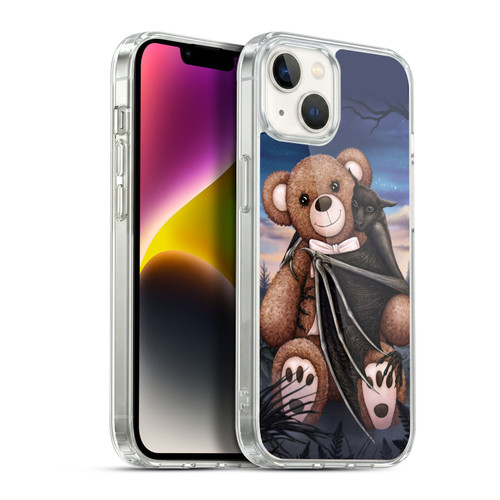 Sarah Richter Animals Bat Cuddling A Toy Bear Soft Gel Case for Apple iPhone 14 Plus