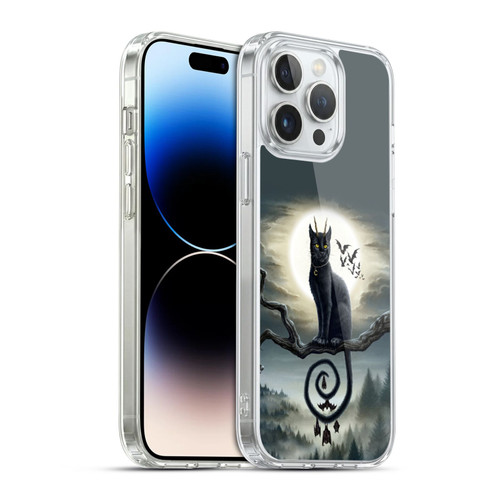 Sarah Richter Animals Gothic Black Cat & Bats Soft Gel Case for Apple iPhone 14 Pro Max